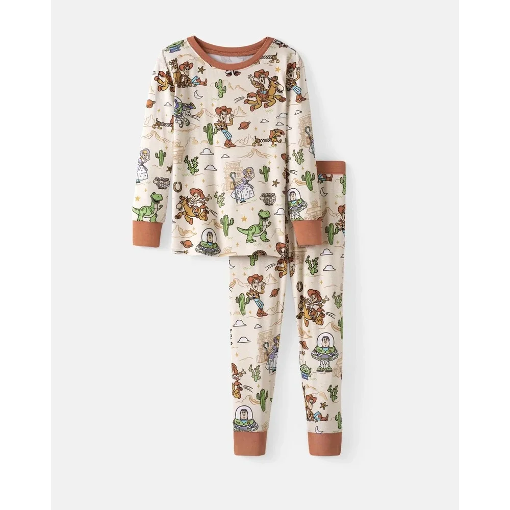 Little Sleepies Disney & Pixar Woody's Wild West 2 Pc Pajama Set 3T NWT